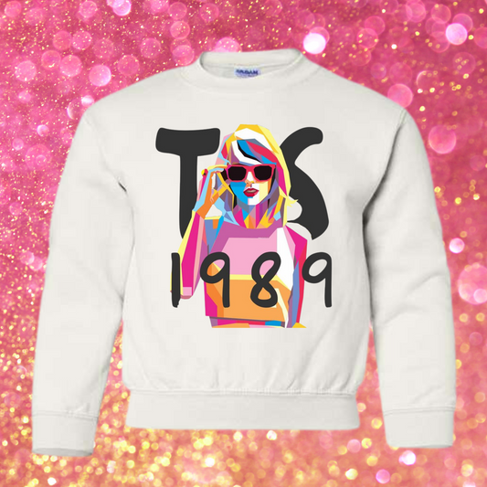 Retro 1989 Crewneck for Kids