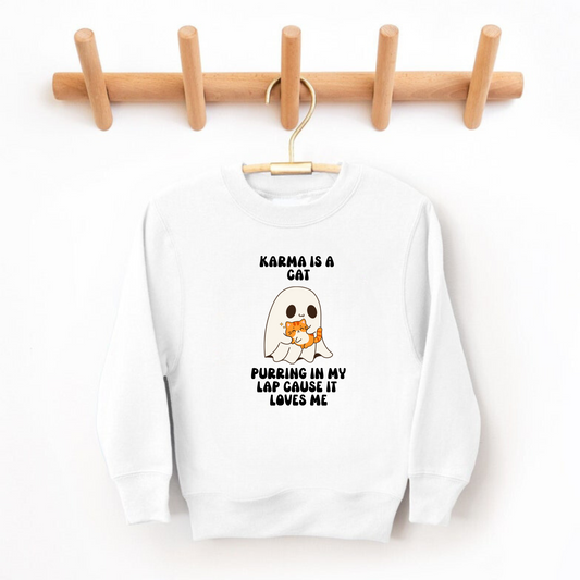 Karma Halloween Crewneck Sweatshirt for Girls