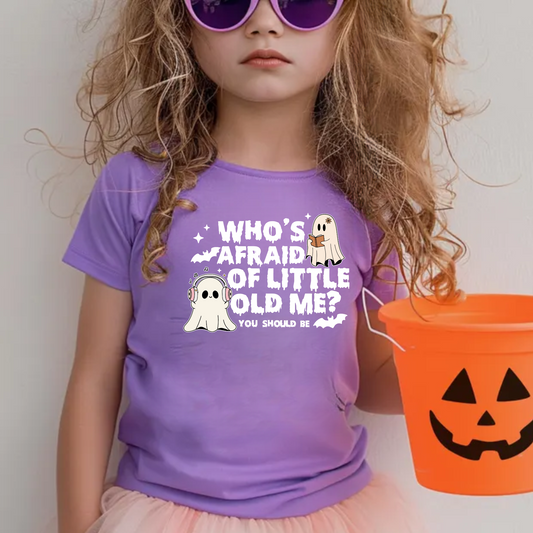 Little Old Me Ghost Halloween Shirt for Kids