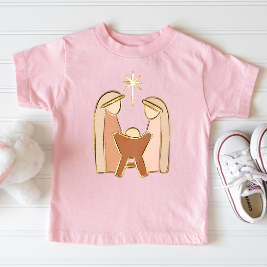 Christmas Nativity Scene Shirt for Kids