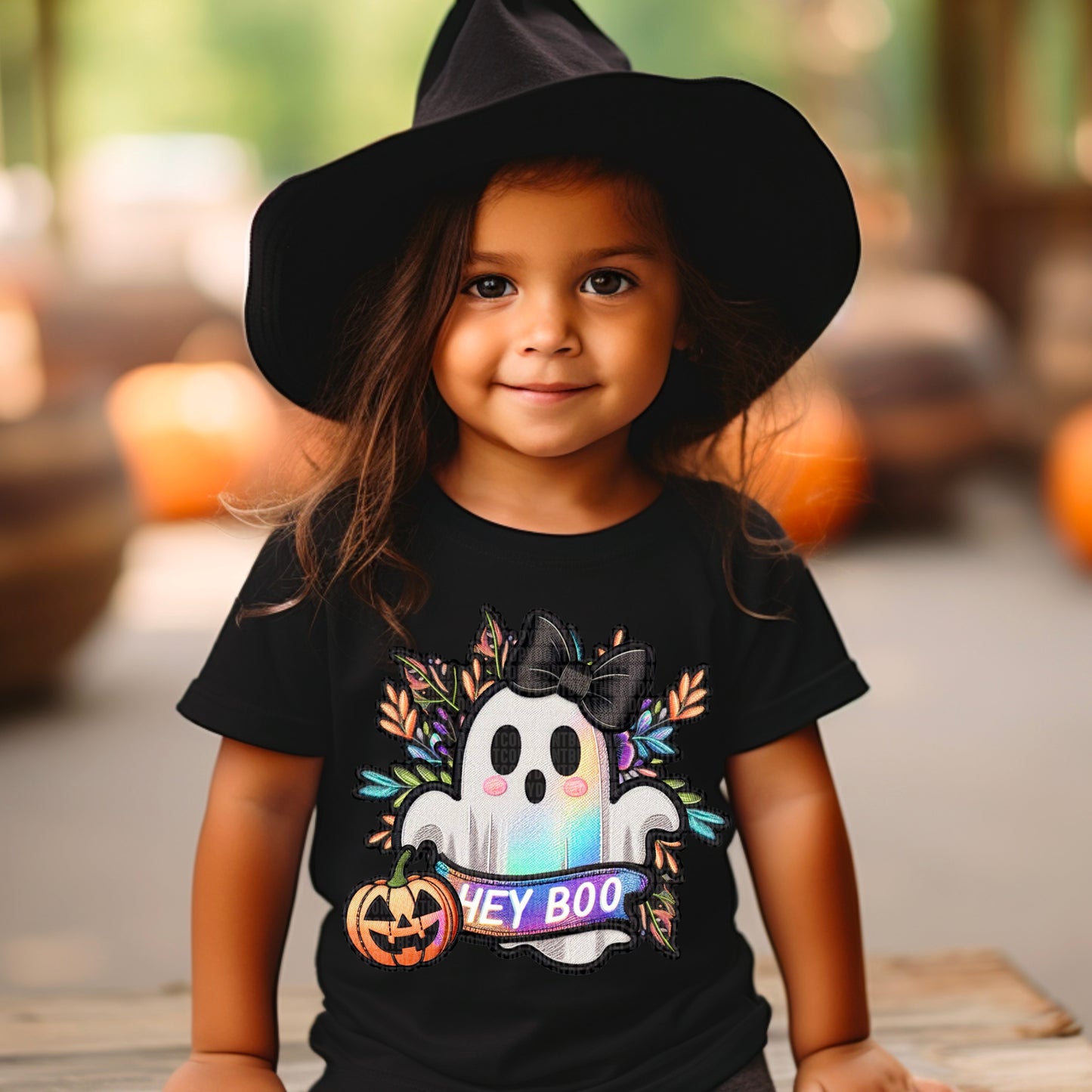 Hey Boo Ghost Shirt | Girls Ghost Halloween Shirt