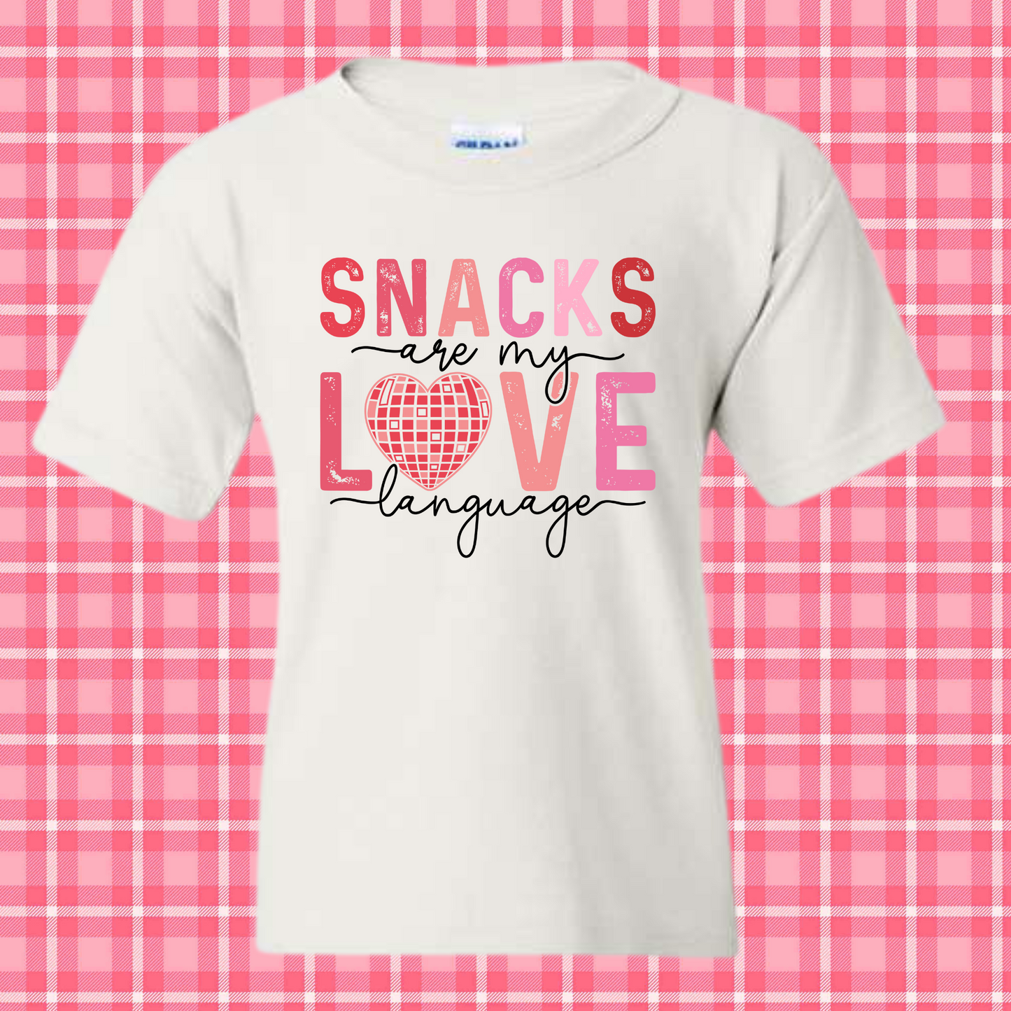 Snacks Are My Love Language | Kids Valentine's Day Shirt