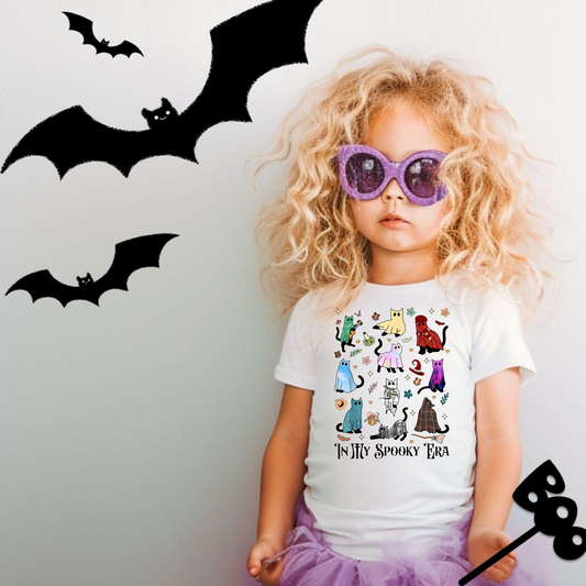 Spooky Cat Era Shirt for Kids