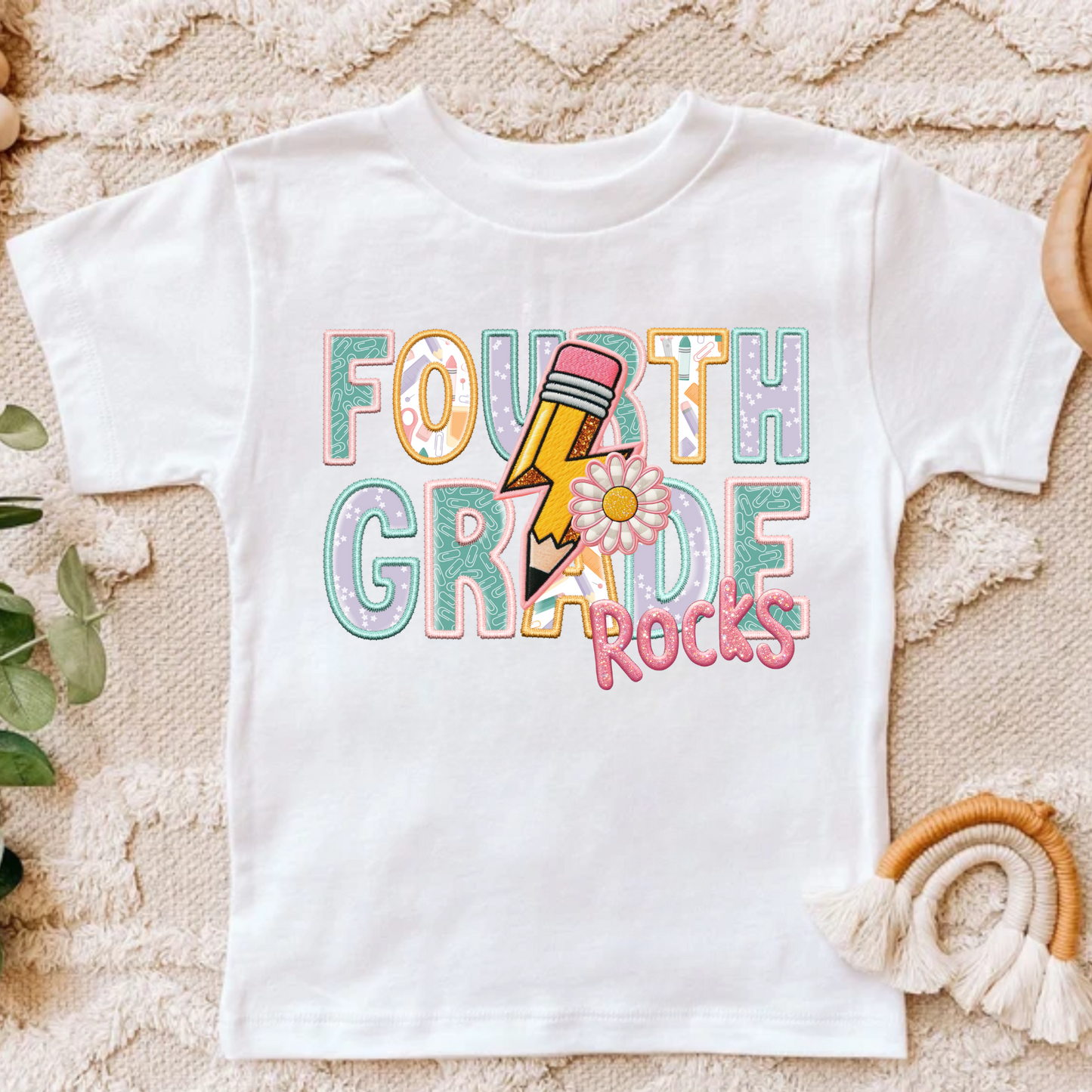 Custom Grade Level Rocks | Back To School Shirt for Girls