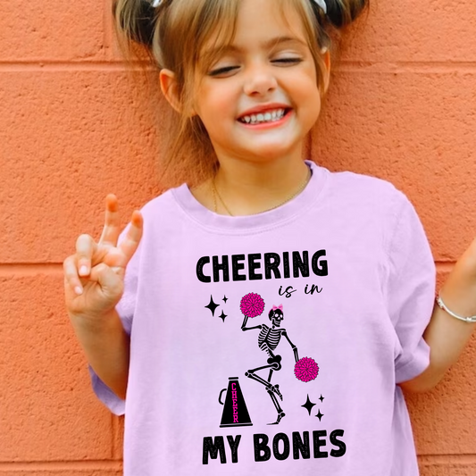 Cheering Is In My Bones | Cheer Halloween Shirt