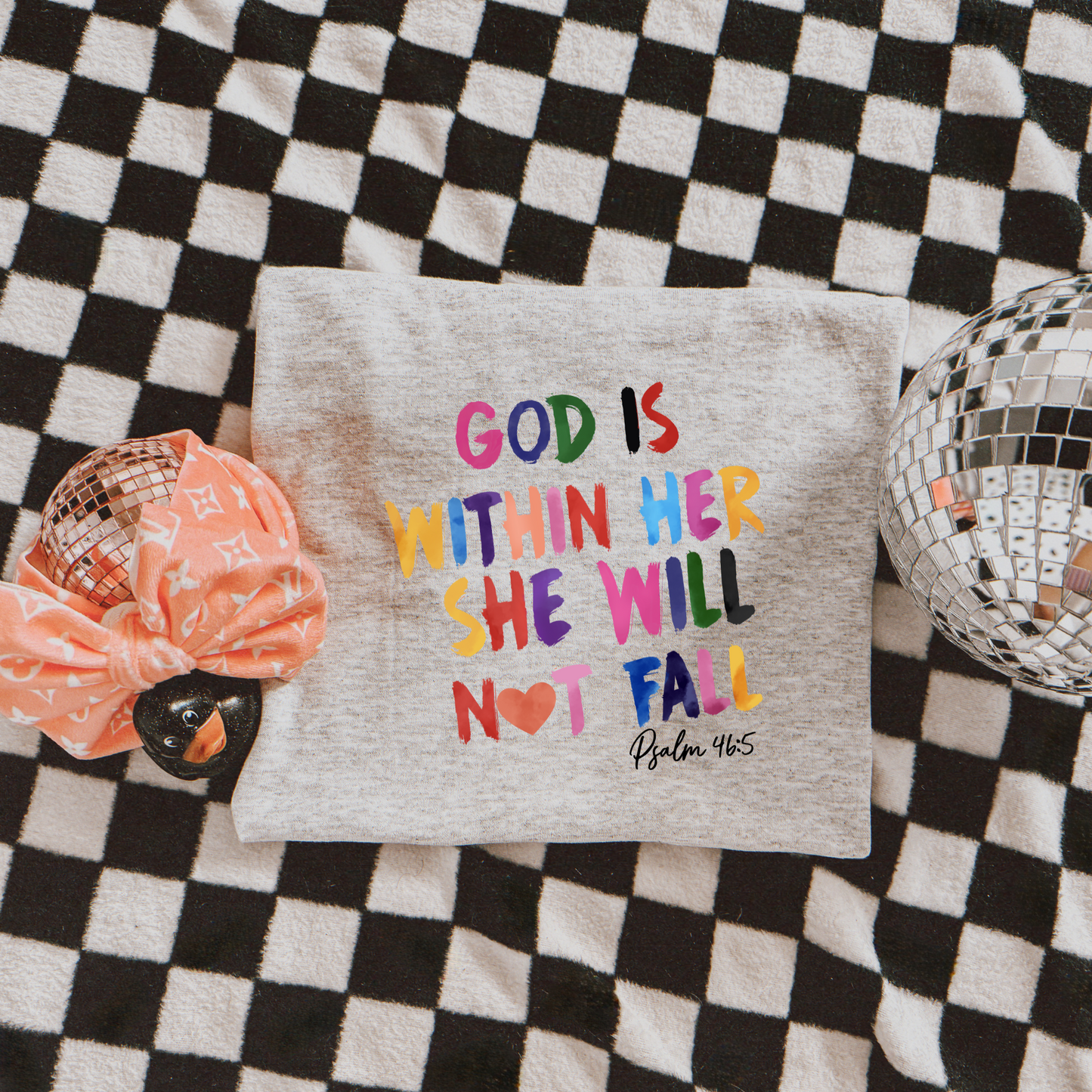 God Is Within Her She Will Not Fall | Christian Shirt for Kids