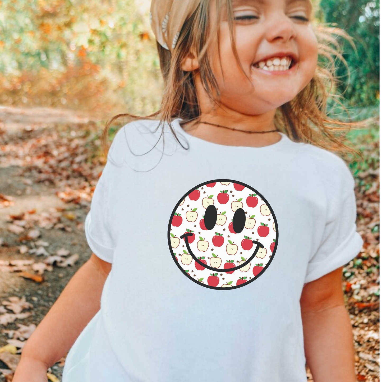 Apple Back to School Happy Face Shirt for Kids