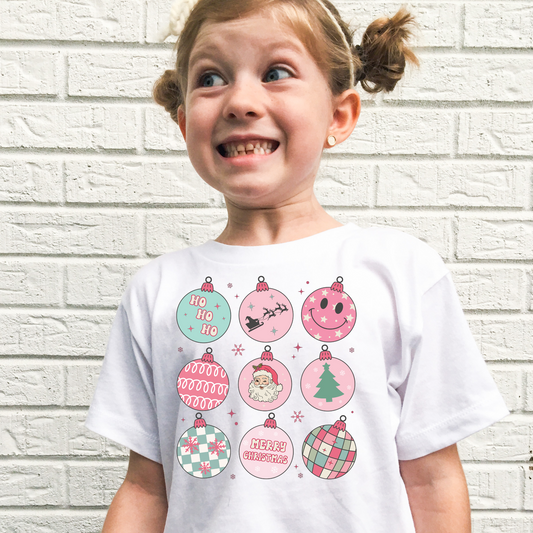 Retro Pink Ornament Shirt for Girls