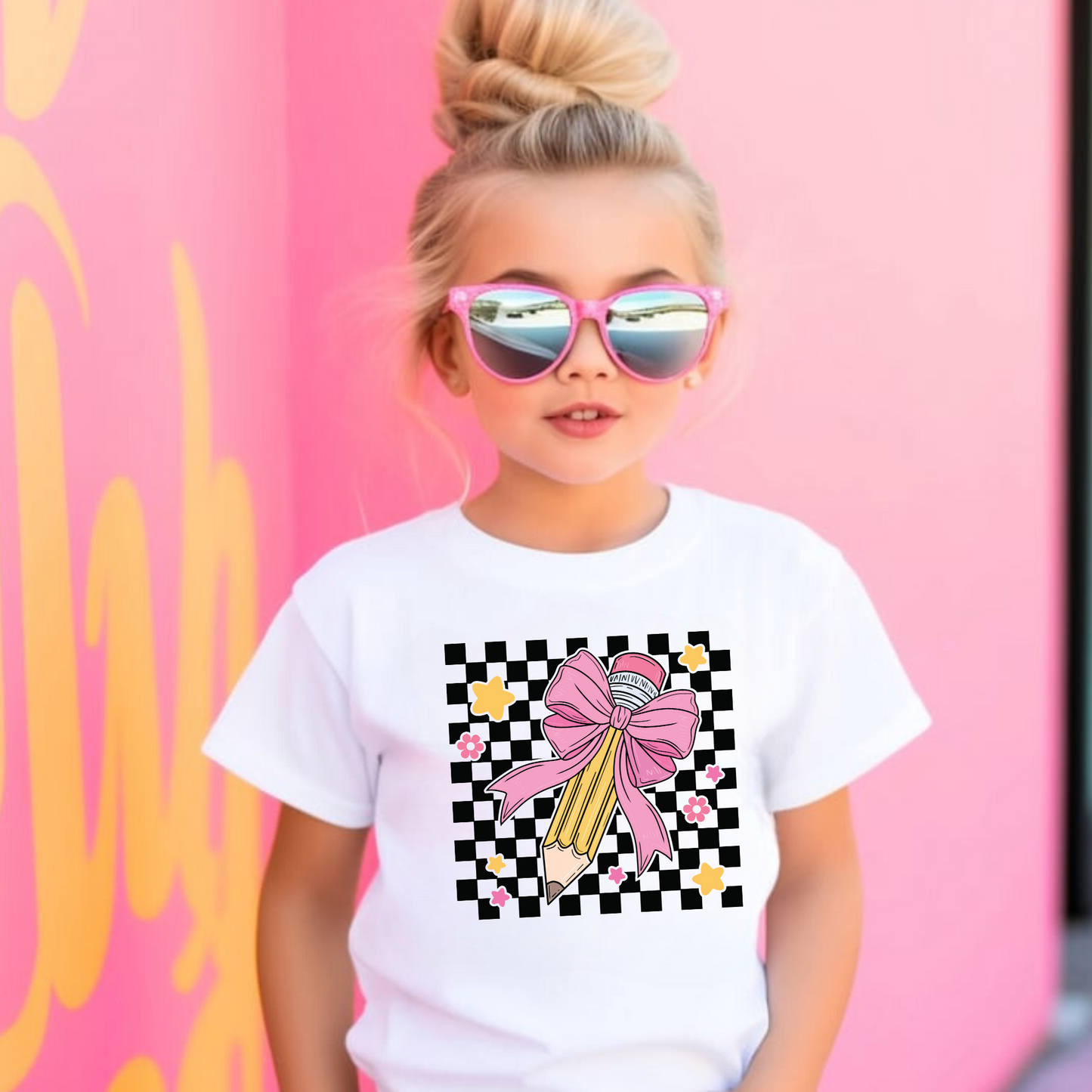 Checkerboard Pencil Shirt for Girls