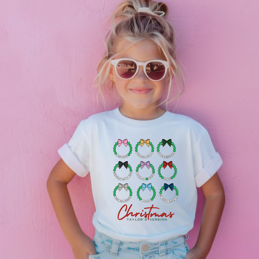 Christmas Era Bracelet Wreath Shirt for Kids