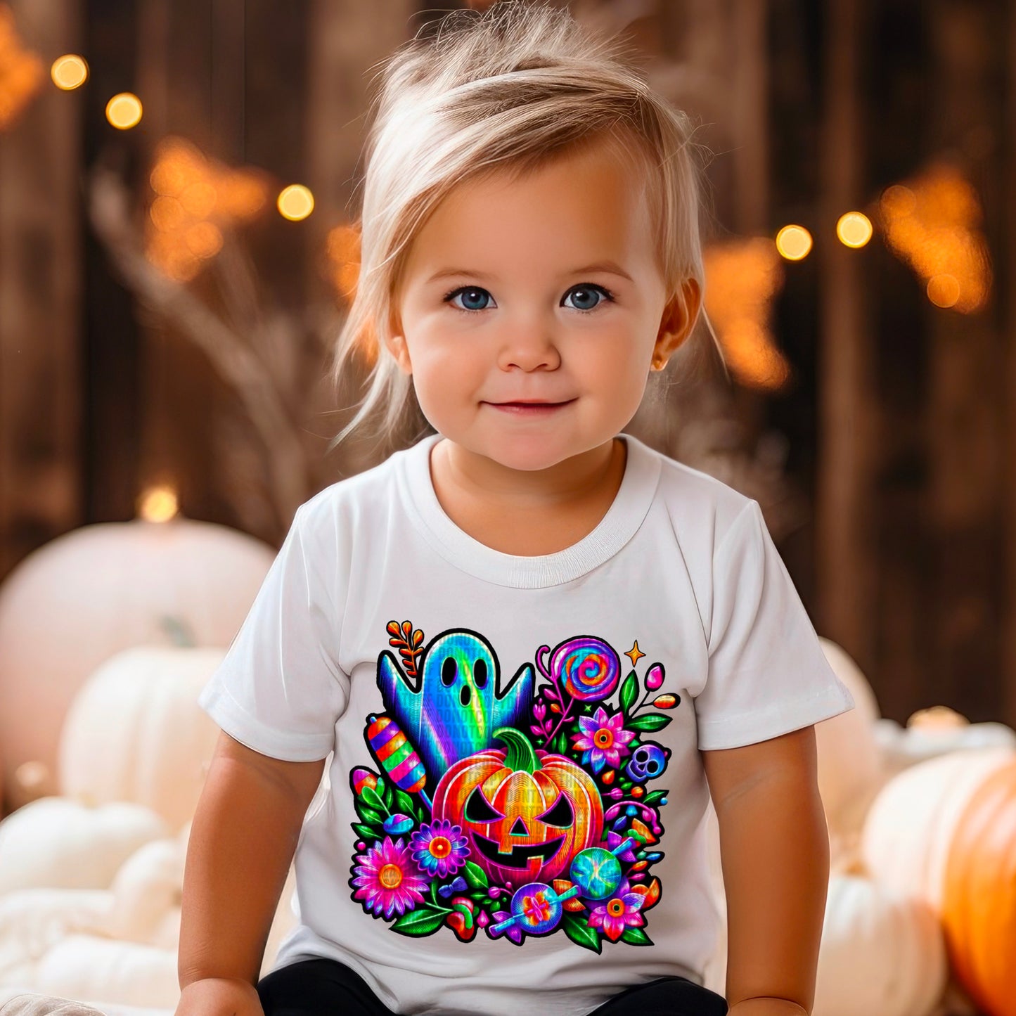 Cute Girls Halloween Jack-O-Lantern Shirt