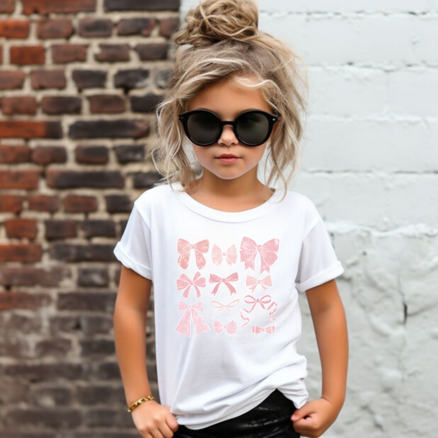 Coquette Pink Bow Shirt for Girls