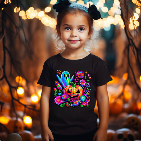 Cute Girls Halloween Jack-O-Lantern Shirt