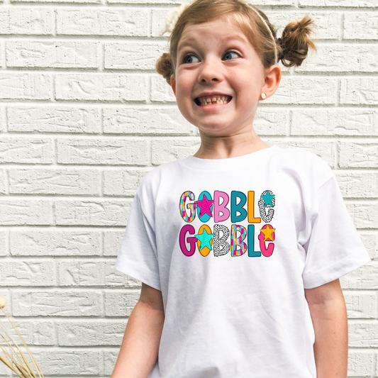 Gobble Gobble Thanksgiving Shirt for Kids