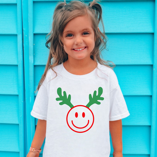 Retro Reindeer Christmas Shirt for Girls