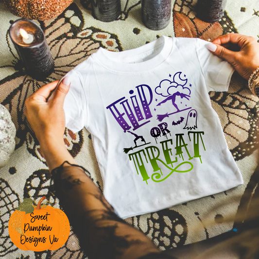 Flip or Treat Halloween Gymnastics Shirt for Kids