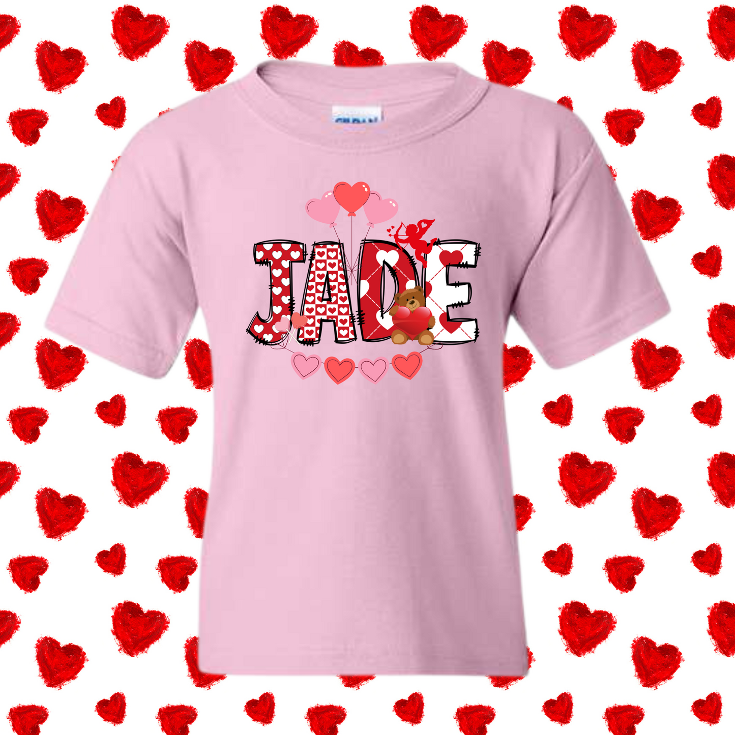 Custom Kids Valentines Day Shirt With Name