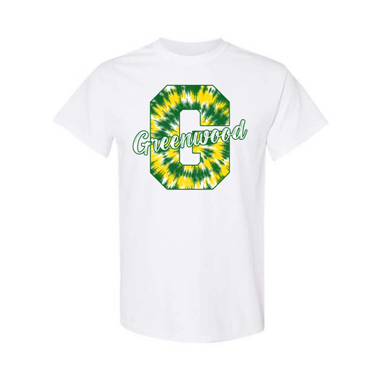 Greenwood Gators Tie Dye Letter Shirt