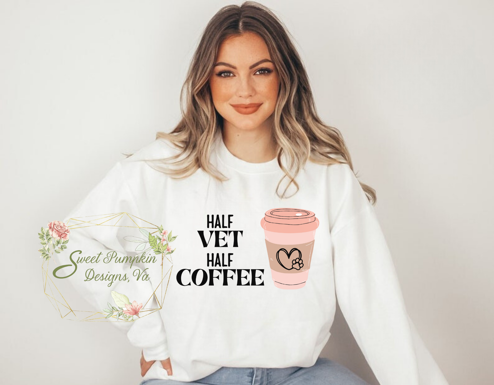 Vet Coffee Crewneck Sweatshirt for Women - Comfy and Stylish