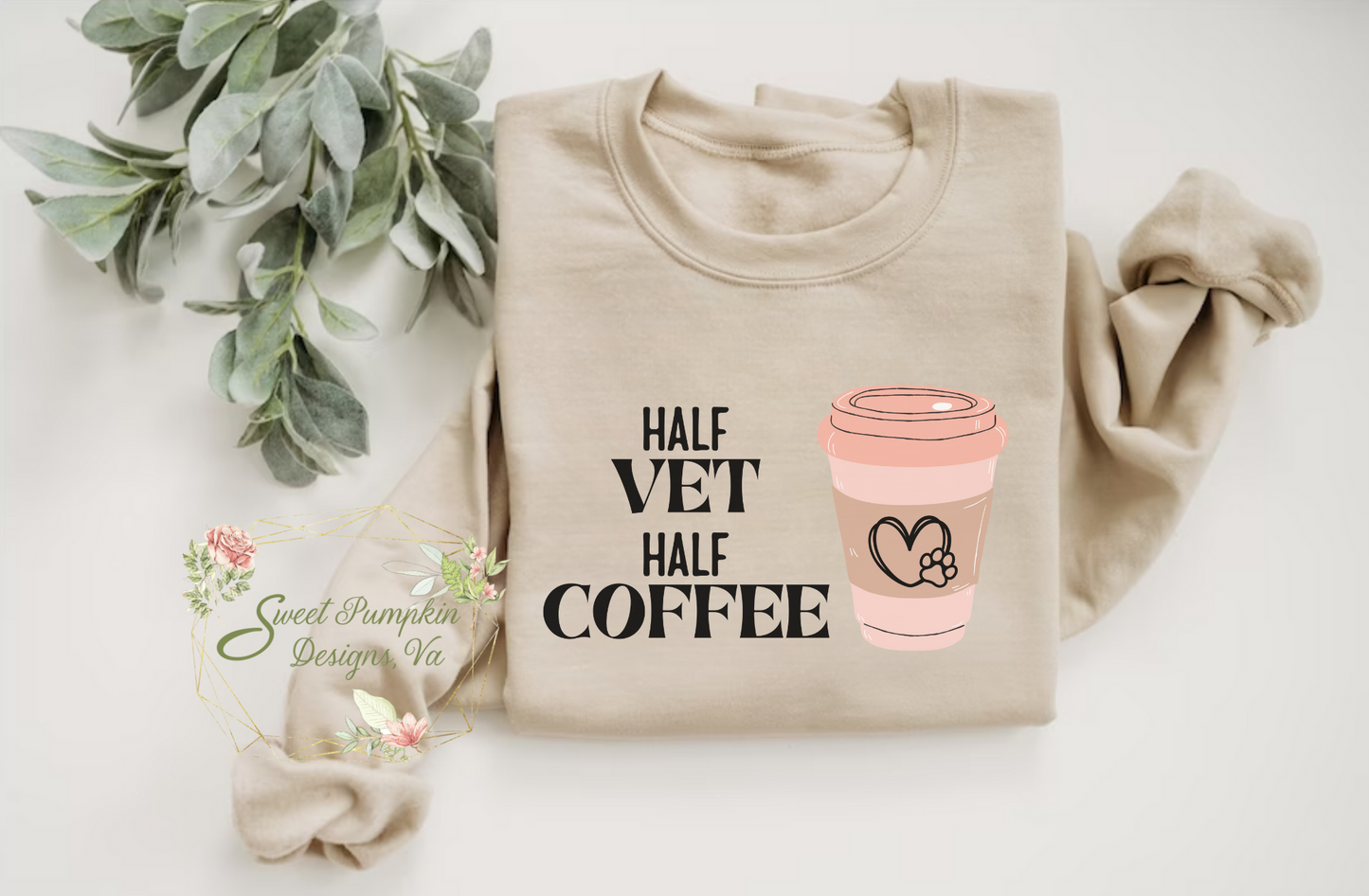 Vet Coffee Crewneck Sweatshirt for Women - Comfy and Stylish