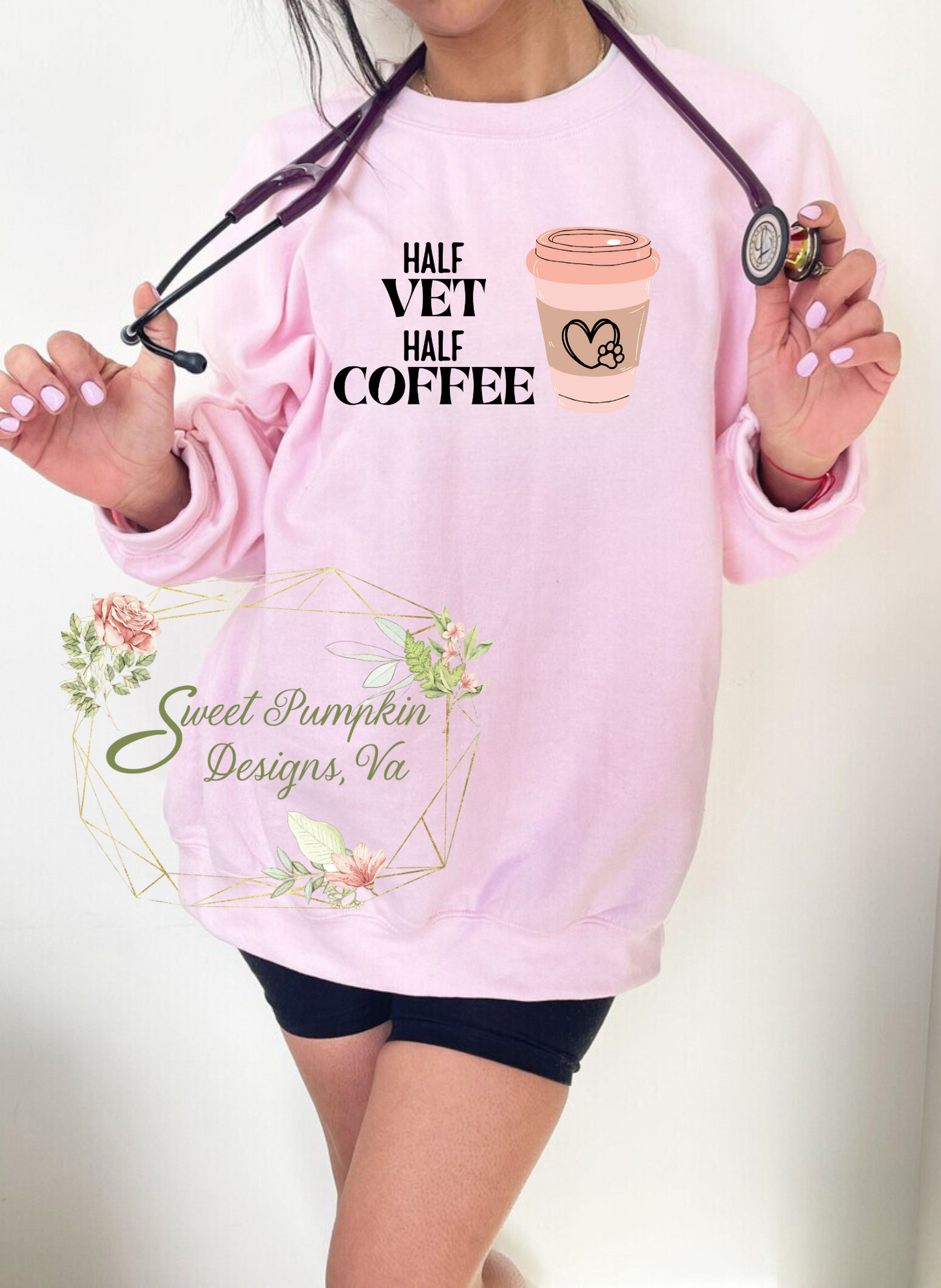 Vet Coffee Crewneck Sweatshirt for Women - Comfy and Stylish