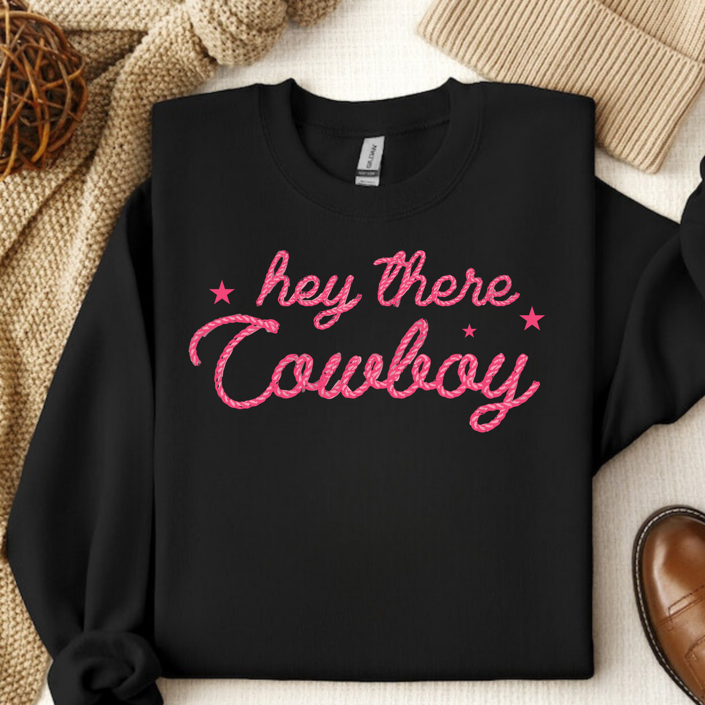 Hey There Cowboy Crewneck Sweatshirt