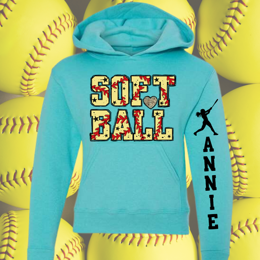 Custom Softball Hoodie for Girls