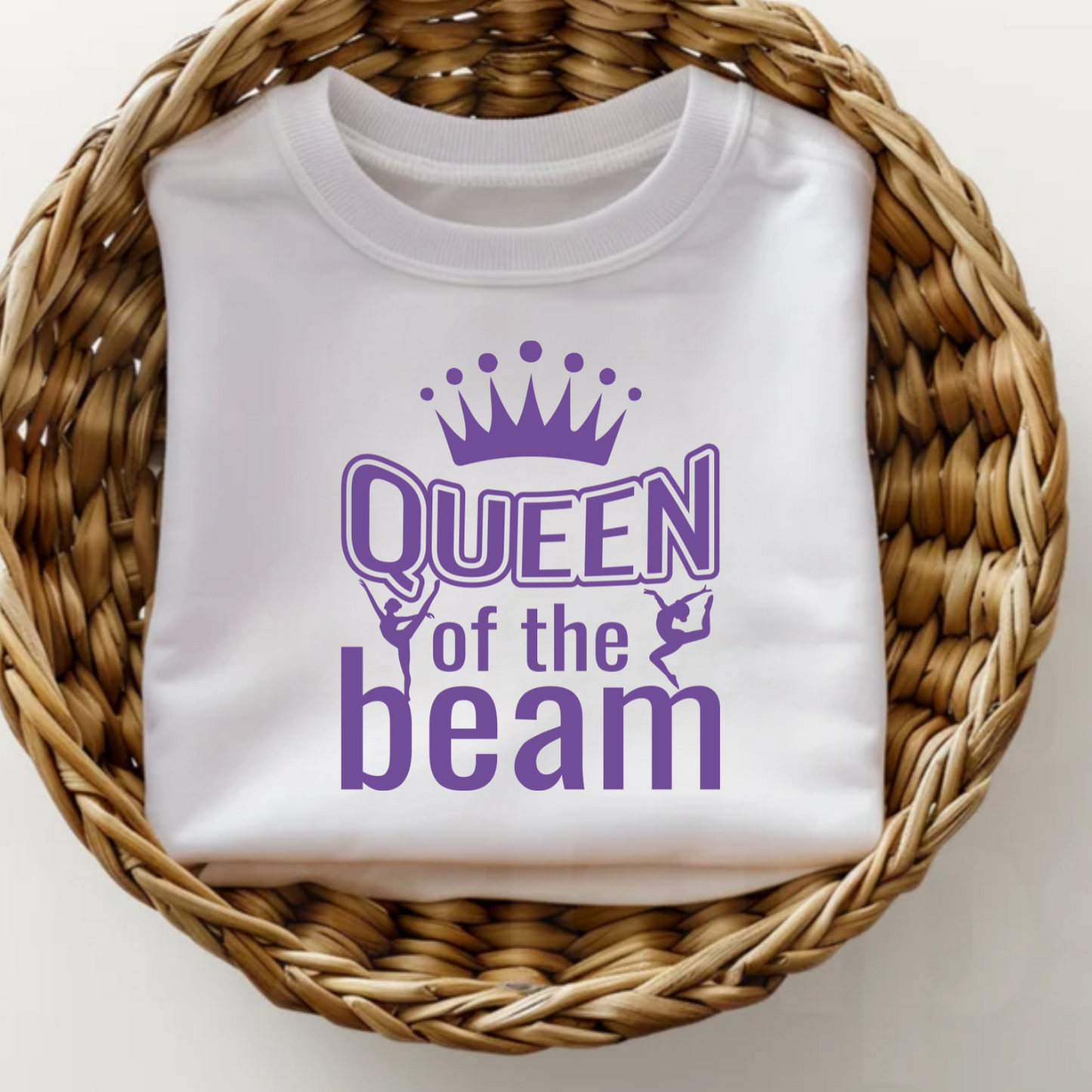 Queen of the Beam Gymnastics Crewneck Sweatshirt for Girls