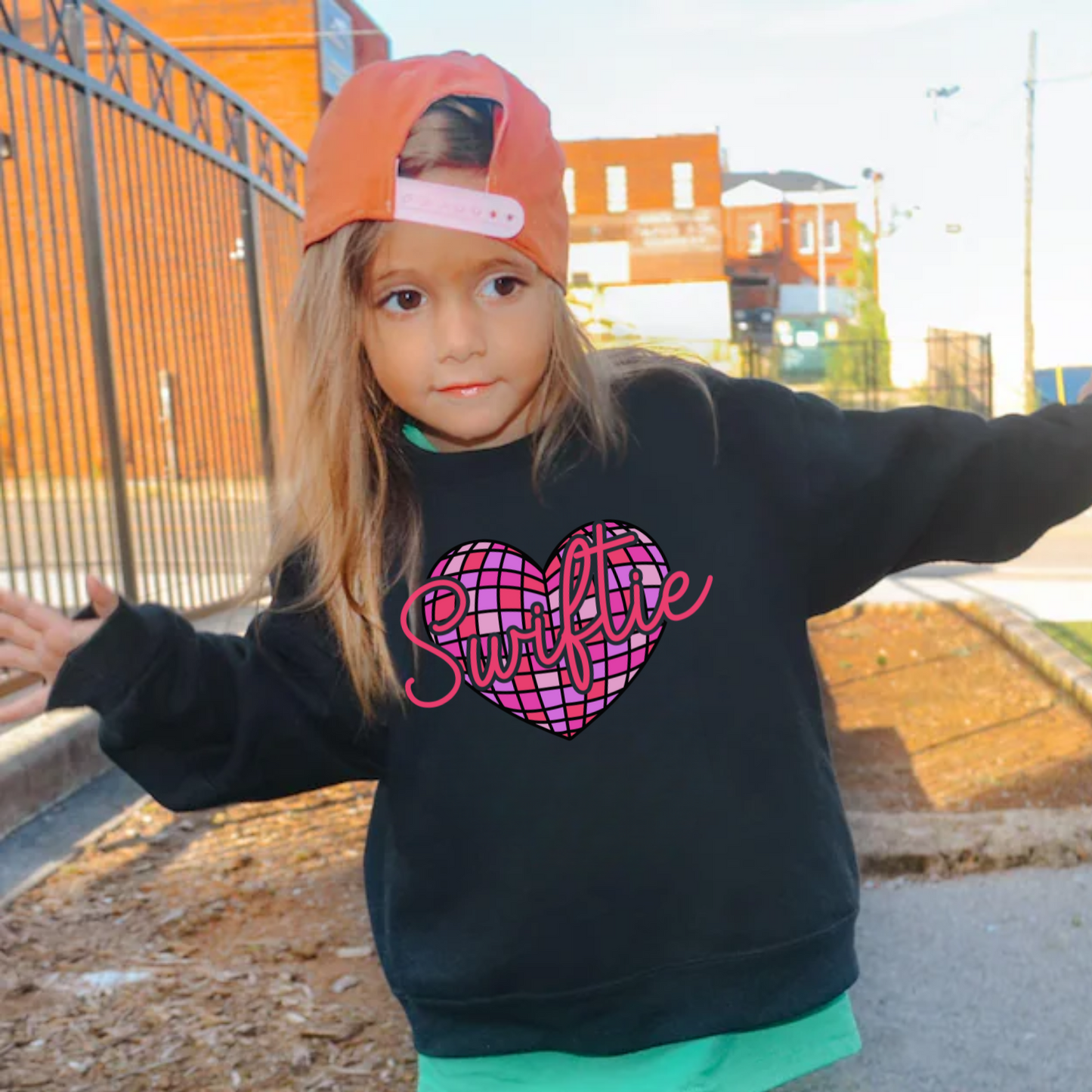 TS Disco Heart Crewneck for Kids