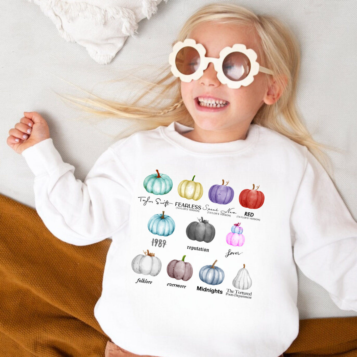 Pumpkin Album Crewneck for Kids