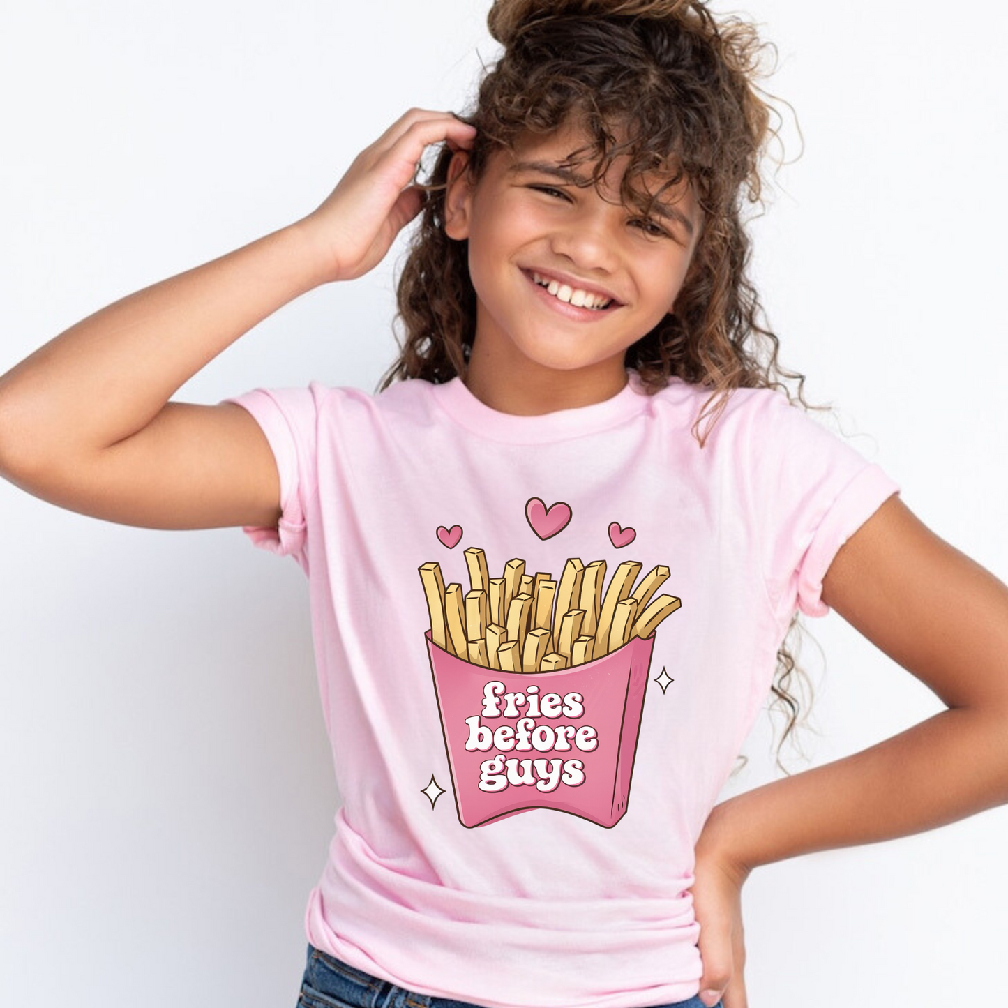 Fries Before Guys | Kids Valentine's Day Shirt