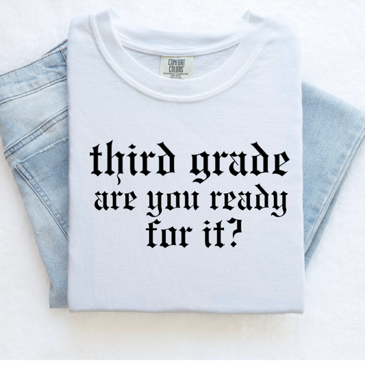 Custom Grade Level- Are You Ready for It School Shirt for Kids