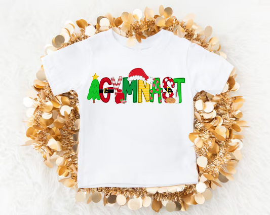 Christmas Gymnast Shirt for Kids