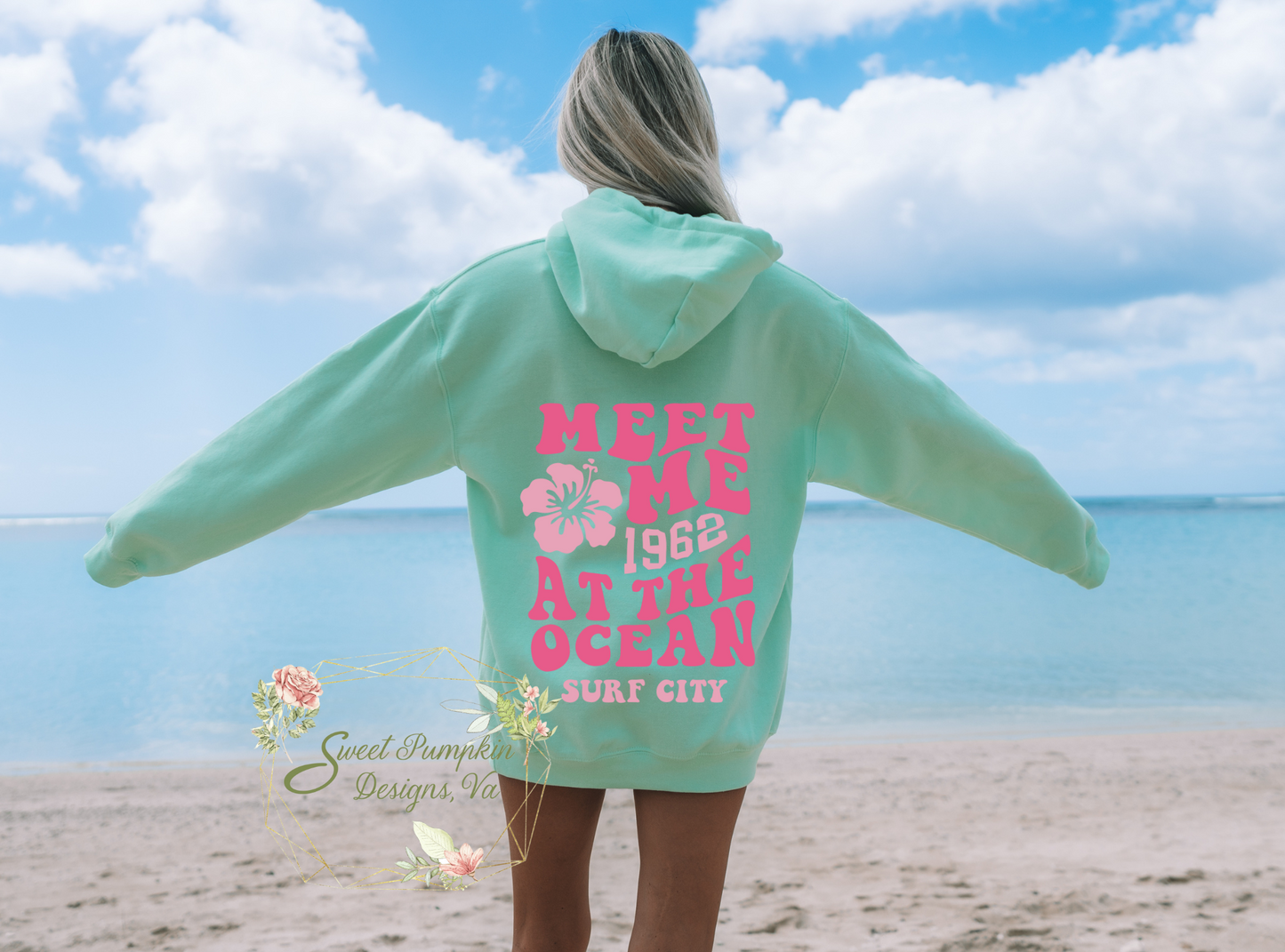 Meet Me at the Ocean Hoodie - Perfect for Your Granola Girl Aesthetic Summer Outfits - Oversized Hoodie