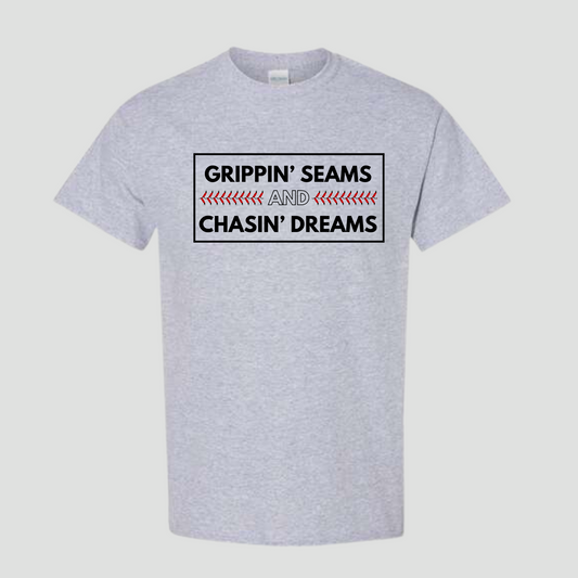 Gripping Seams & Chasing Dreams | Baseball Shirt for Boys and Men