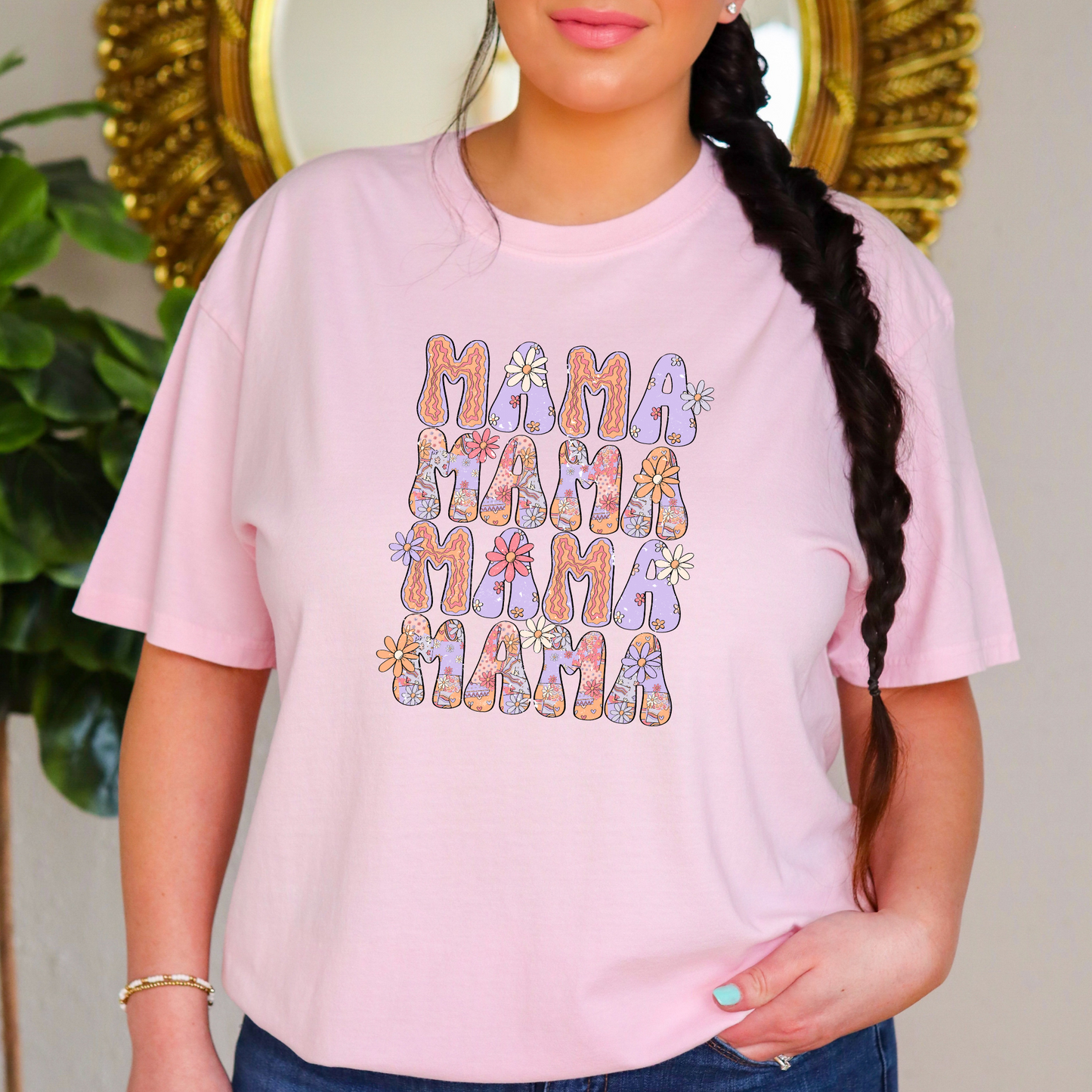 Purple and Pink Mama Shirt