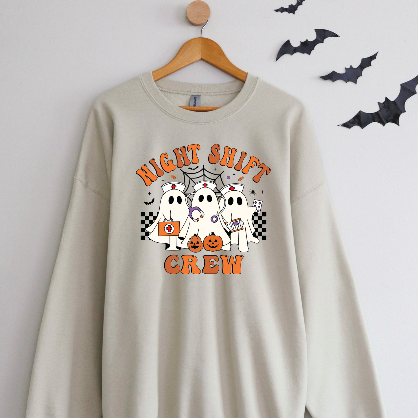 Halloween Night Shift Nurse crewneck sweatshirt