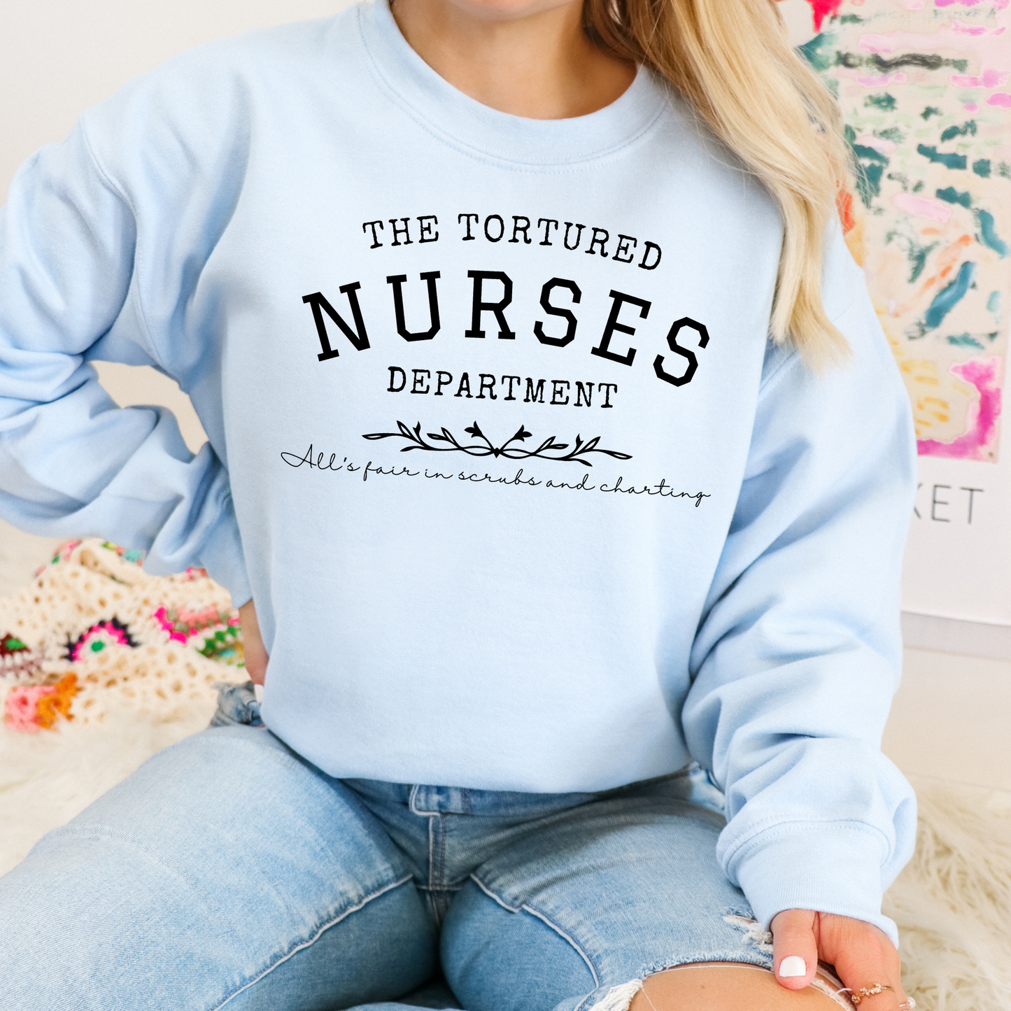 The Tortured Nurse Department Crewneck Sweatshirt