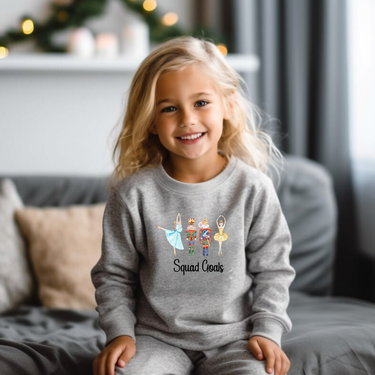 Nutcracker Squad Goals | Youth Nutcracker Christmas Crewneck Sweatshirt