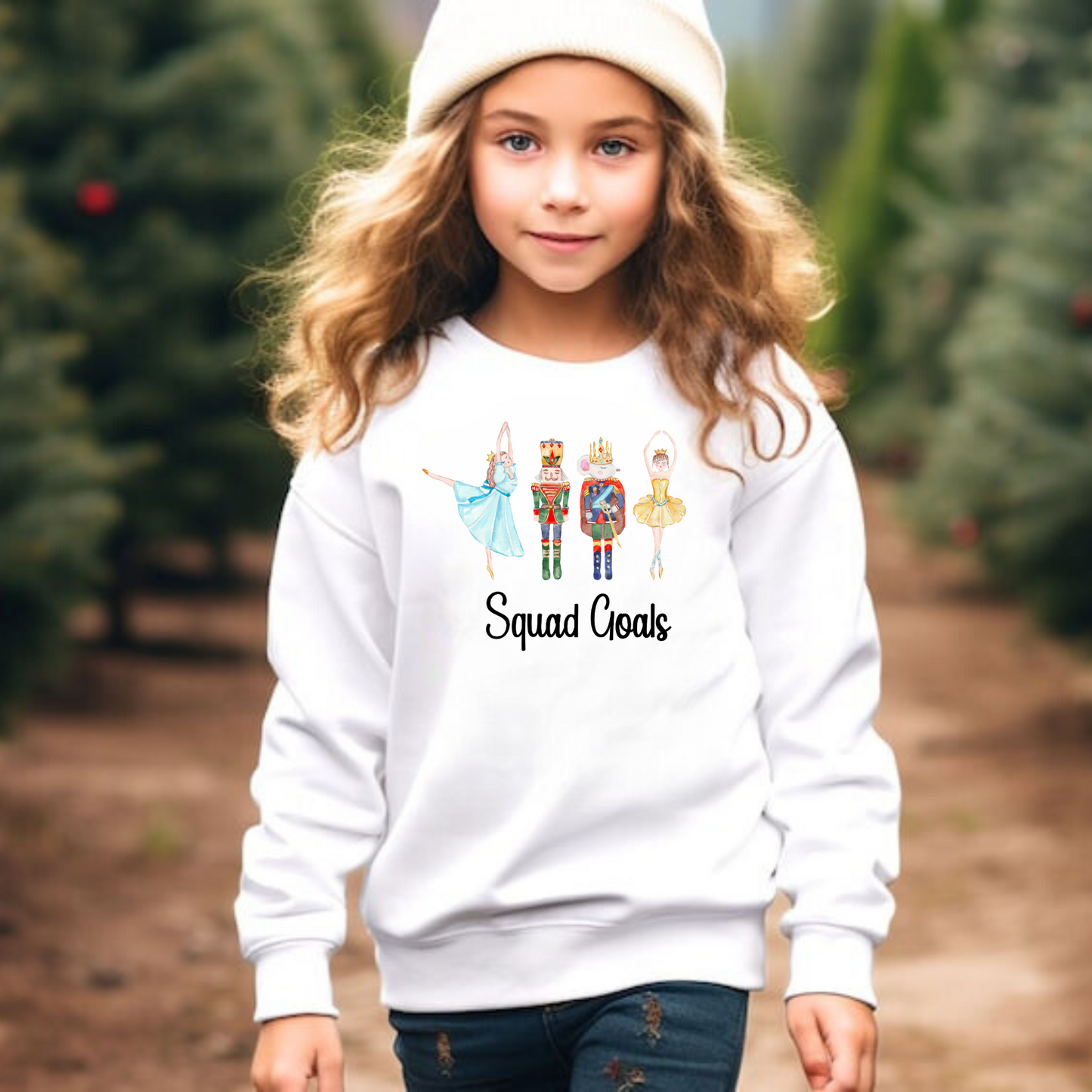 Nutcracker Squad Goals | Youth Nutcracker Christmas Crewneck Sweatshirt