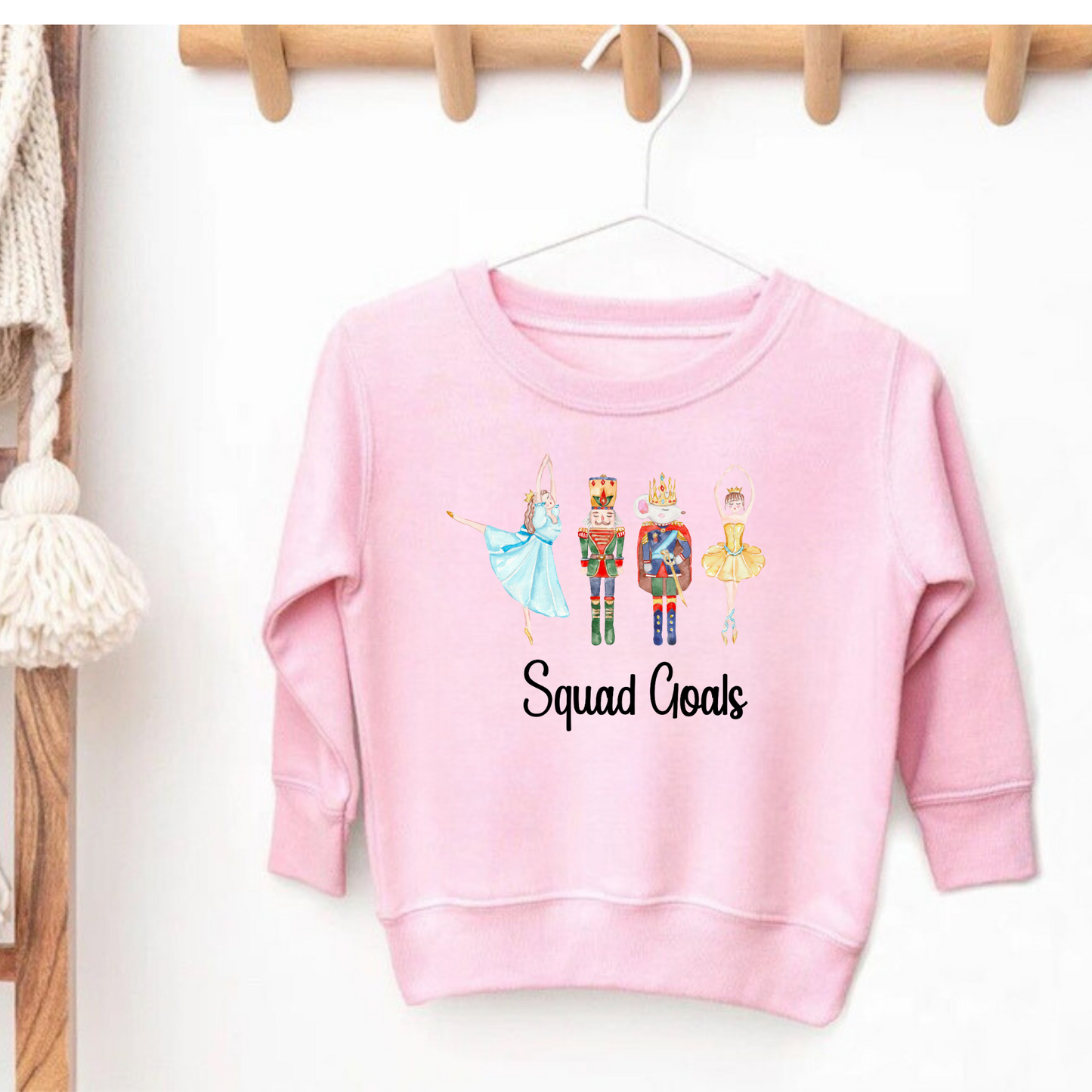 Nutcracker Squad Goals | Youth Nutcracker Christmas Crewneck Sweatshirt