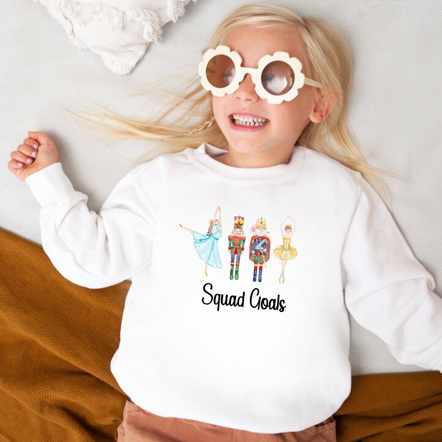 Nutcracker Squad Goals | Youth Nutcracker Christmas Crewneck Sweatshirt