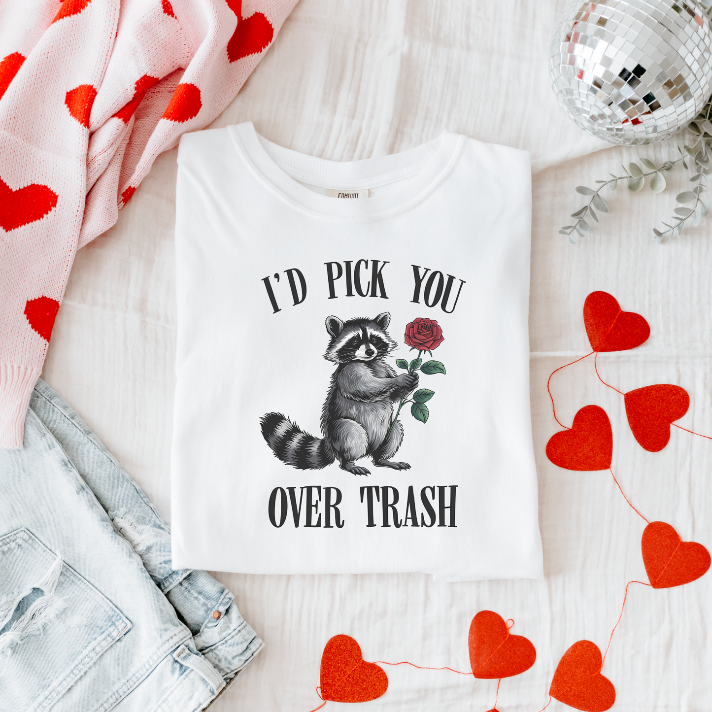 Funny Raccoon Valentine's Day Shirt