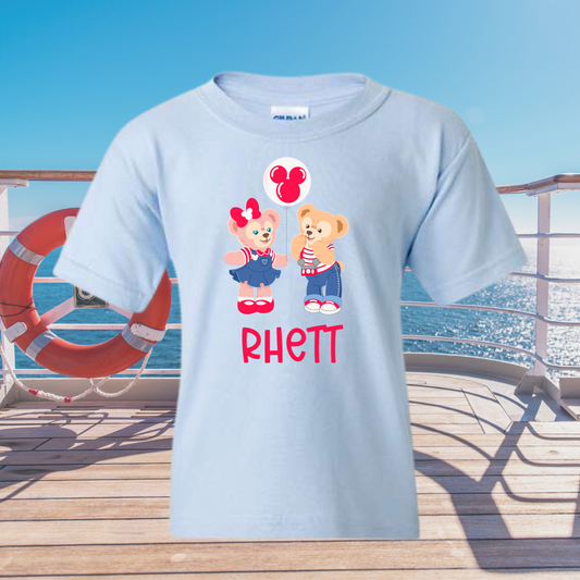 Cruise Teddy Bear Shirt for Kids with Name