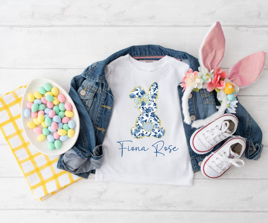 Easter Bunny Shirt for Kids with Name