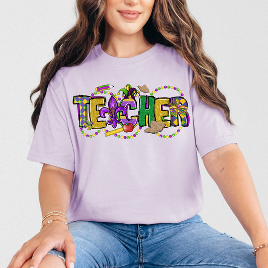 Mardi Gras Teacher Shirt