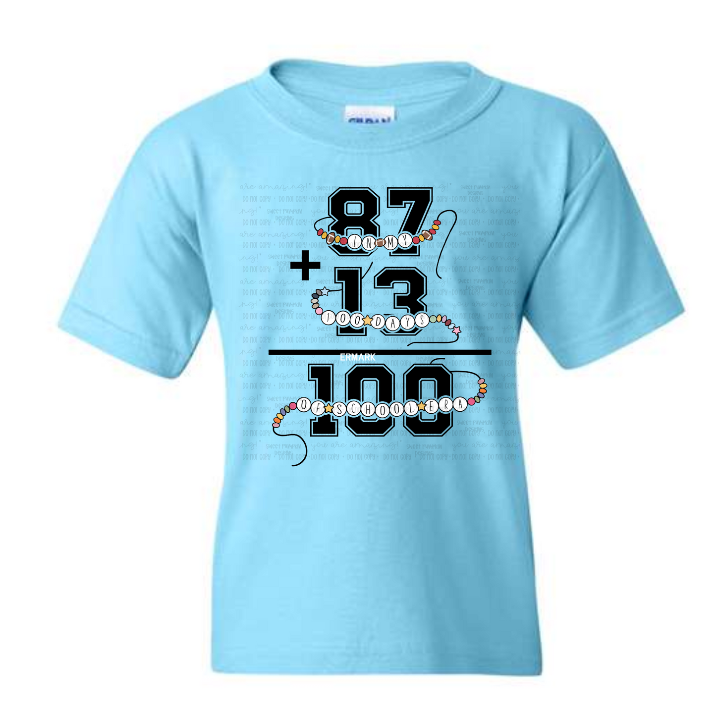 87+13=100 Days of School Shirt