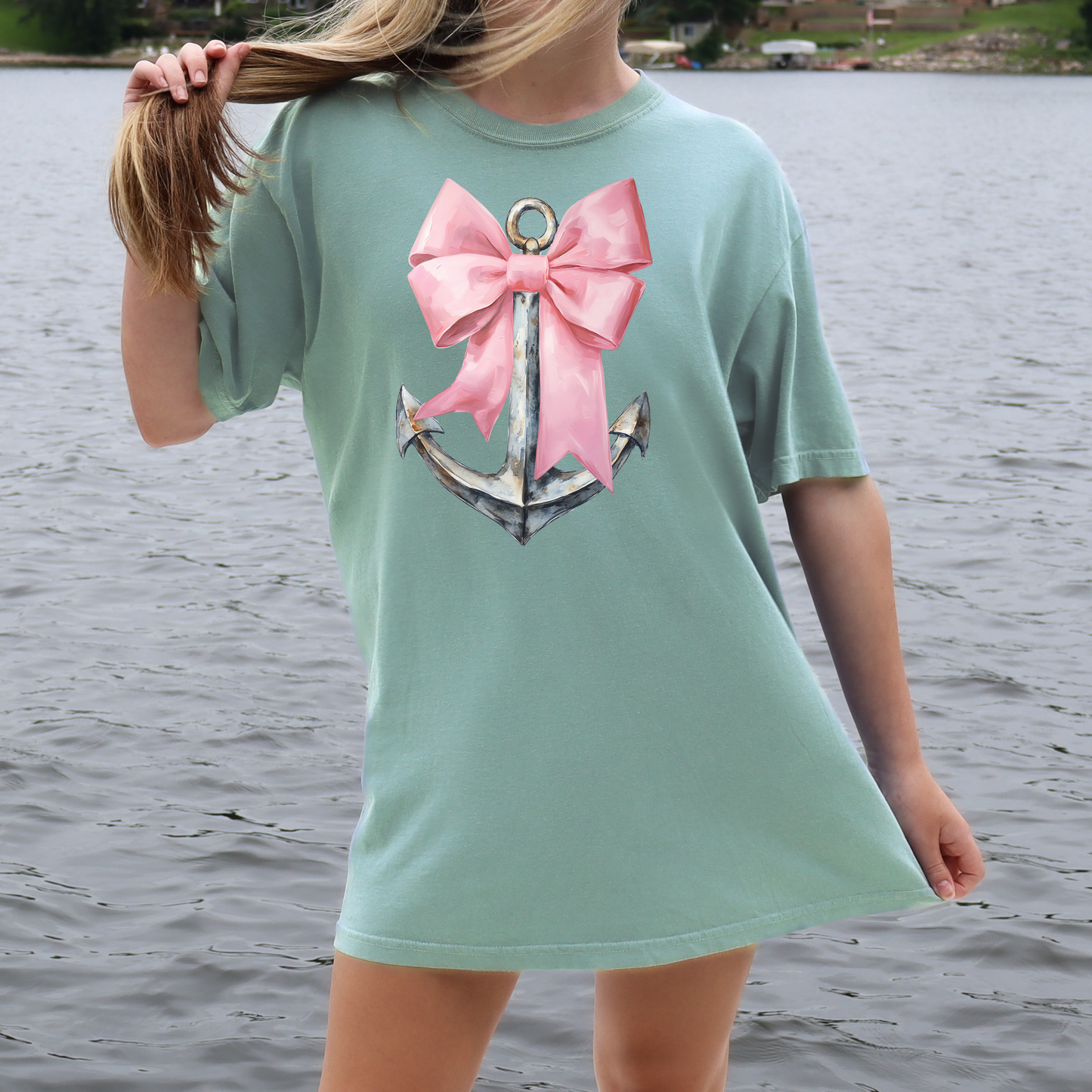 Pink Bow Anchor Shirt