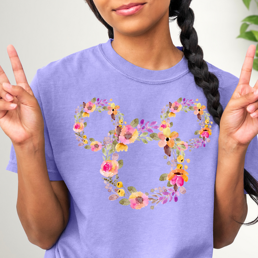 Flower Wreath Mouse Shirt 2