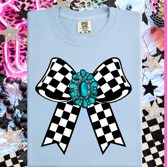 Cowgirl Turquoise Bow Shirt